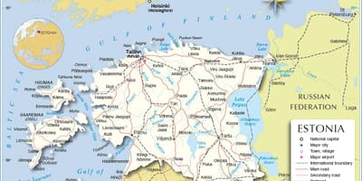 ನಕ್ಷೆ ಎಸ್ಟೋನಿಯಾ ನಗರ