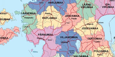 ನಕ್ಷೆ ಎಸ್ಟೋನಿಯಾ ರಾಜಕೀಯ